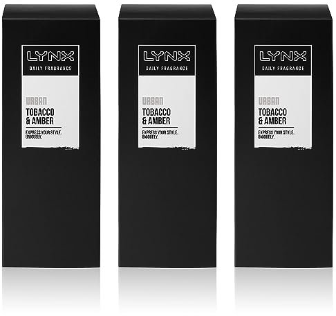 3 x 100 ml Lynx Urban Daily Fragrance Precision Pumpspray mit Tabak & Amber Duft