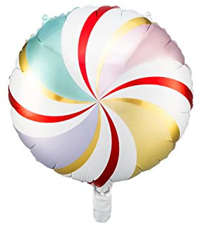 PartyDeco Folie Ballon Süßigkeiten auf Hel Luftballon Weihnachten Hängende Dekorationen Weihnachten Süßigkeiten Stick