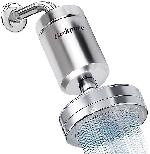 Geekpure Filtro doccia a 5 stadi Riduce l'odore di cloro Sedimenti di ruggine - Migliora la condizione della pelle e dei capelli