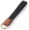 Vicloon Schlüsselband Kurz, Handschlaufe Leder, Wristlet Schlüsselband mit Runde Schnalle, Schlüsselanhänger mit Echtem Leder, für Schlüssel, ID Badge Card Holder, Mobile Handys Telefon(Schwarz)