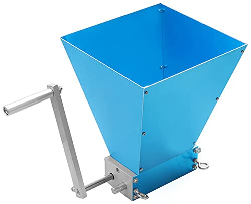 Barley Grinder Machine, Heavy Duty Malt Mill Homebrew Grain Crusher 2 Roller Manual Adjustable Malt Crusher Barly Grain Mill Use for Beer Brewing Grain Mill Homebrew