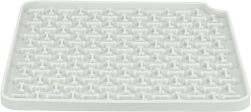 Trixie - Lick'n'Snack Pet Licking Tablecloth, Silicone Licking Tray, 20 x 20 cm, Dark Grey, Non-Slip, Dishwasher and Freezer Safe | Slow Feeder for Slow Eating - Keeps dogs busy, prevents slings and is easy to clean