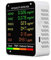 DAZZLEEX Air Quality Monitor 6 in 1 C02 Meter PM2.5 PM10 HCHO TVOC Multifunctional Air Quality Tester for Indoor, Office and Other Places white