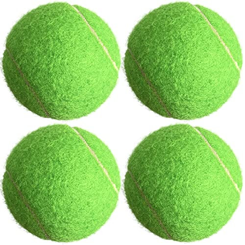 HiBallBall Tennisbälle, 4 Stück, fortgeschrittene Übungsbälle für Anfänger, langlebige Tennisbälle für Hunde (grün)