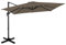 VONROC Parasol Pisogne 300x300cm - Cantilever Carré Taupe