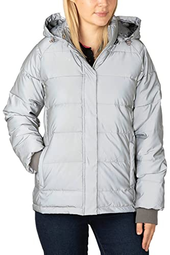 Rydale Ladies Reflective Jacket Womens Hi Vis Coat Insulated Puffer Hooded Jacket