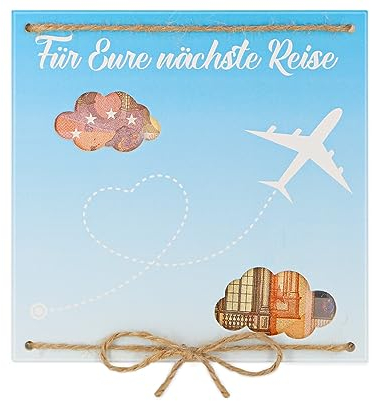 WenmthG - Geldgeschenke Geburtstag - Geldgeschenk Reise für Reise, Urlaub und Reisegutschein - Lustige Geschenke mit Verpackung - Geburtstag Deko - Geschenke für Frauen, Männer, Freunde - Gästebuch