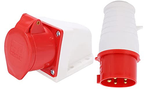 Prise Industrielle 16A 5 Broches, Montage en Surface, Boules de Laine Triphasées, Prise de Blanchisserie, Sèche-linge électrique, étanche IP44, 220380V 240415V 3P N E
