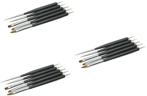 Beaupretty 15pcs Professional Nail Art Tools Set Nail Art Pen and Brush Double Tip Stylus Brush Safe Easy to Grip for Gel