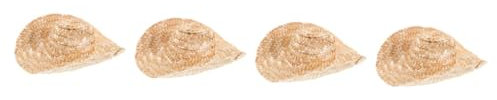 UPKOCH 4stücke Mini Woven Hat Für Puppen Handgemachter Dekohut Für Bastelprojekte Und Puppenhaus-Accessoires
