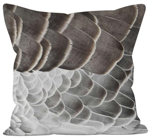 Ethereval Leinen Kissenbezüge Für Gartenmöbel Kissenbezug Sitzkissen Outdoor 1Pcs, Feder Kissenbezüge Set Kissenhülle Fransen Premiumtouch-Kissenbezüge 45x45cm