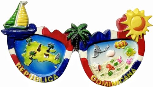Kühlschrankmagnet Dominikanische Republik, Touristen-Souvenir, Kühlschrankdekoration, Magnet, 3D, handbemalt, Handwerk