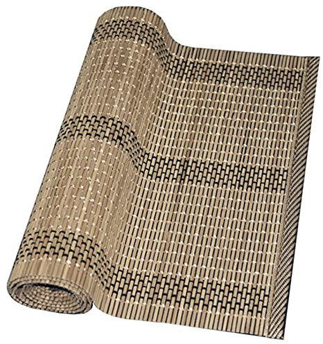Bambus-Tischläufer, isoliert, schmutzabweisend, rutschfest, waschbar, japanischer Stil, 40 cm bis 280 cm lang, ideal für Esstisch, Küche, Party-Dekoration, umweltfreundlich und langlebig