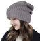 Thermo-Wintermützen für Damen - Lässige Beanies, Fleece-Wintermützen, Wollmützen - Hellgrau, Einheitsgröße