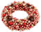 Adventskranz Kugelkranz rot - Gold für Teelichter Kranz Weihnachten Weihnachtsdeko modern (33 cm Durchmesser)