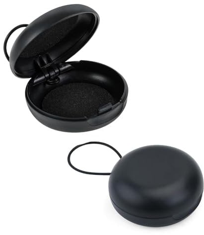 2 PCS Loop Earplug Case Portable Ear Plug Carrying Cases Round Ear Plug Holder Mini Storage Case for Travel Business Trip Outdoor Activities Keychain Storing Earplugs Trinkets Pills