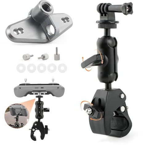TGHongKy 360°Drehbare Halterung für DJI Mini 4 Pro/Mini 3 Pro/Air 3/Air 3S /Mavic 3 Pro Fahrradhalterungsadapter für RC/RC2 Controller Lenker Halterung Klemme 360° Drehbare