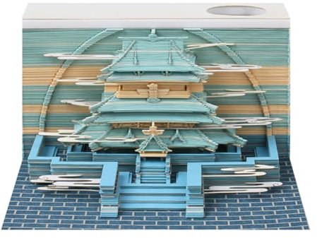 DUBTEDHOU 3D-Kalender 2025, 3D-Kalender zum Abreißen, Architekturkalender, Desktop-Kalender, 3D-Haftnotizen, perfekt for die Heimbüro-Dekoration