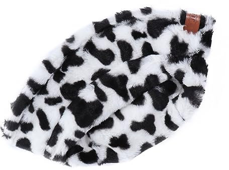 JEWEDECO Herbst Und Winter Warm Furry Fischerhut Weiche Und Flauschige ütze Für Erwachsene 58cm Kuhmuster Stylischer Und Warmer Eimerhut Für Kalte Tage