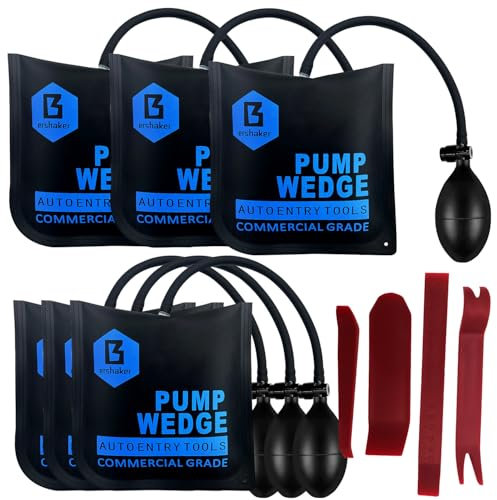 Air Wedge Bag Pump, Strong Commercial Grade Air Wedge Bag Pump Professional Leveling Kit & Alignment Tool Bag in the Popular Medium Size (6 Pack)
