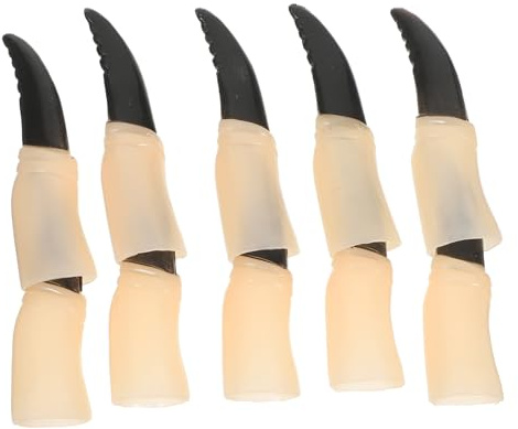 VICASKY 10 Stück Halloween Krallen Für Werwolf- Und Hexenkostüme – Gruselige Fingernägel Und Requisiten Für Cosplay - Kostümpartys Und – Perfekte Dekoration Für Hexennasen