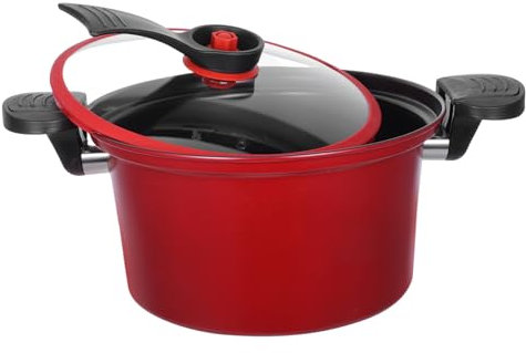 Cabilock Marmite multifonctionnelle autocuiseur antiadhésif mijoteuse le potage pot de cuisine sous pression micro-autocuiseur autocuiseur tour Un verre rouge
