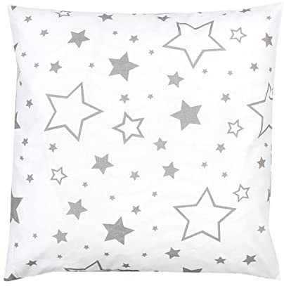 TupTam Kinder Kissenbezug Kissenhülle Dekorativ Gemustert, Farbe: Graue Galaxie, Größe: 40 x 80 cm