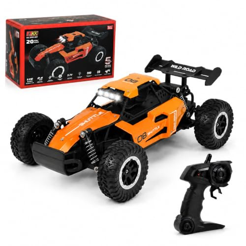 Siereolly Ferngesteuertes Auto ab 3 4 5 6 7 8 Jahre, 1:16 Off Road Monstertruck, 2,4 GHz 2WD All Terrain RC Truck RC Car mit 2 Batterien, Auto Spielzeug für Kinder