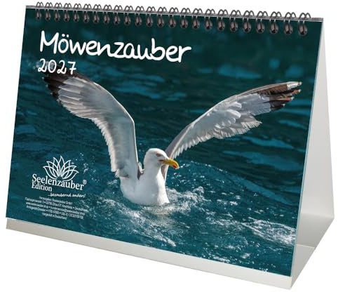 Möwenzauber DIN A5 Tischkalender für 2027 Vogel - Seelenzauber