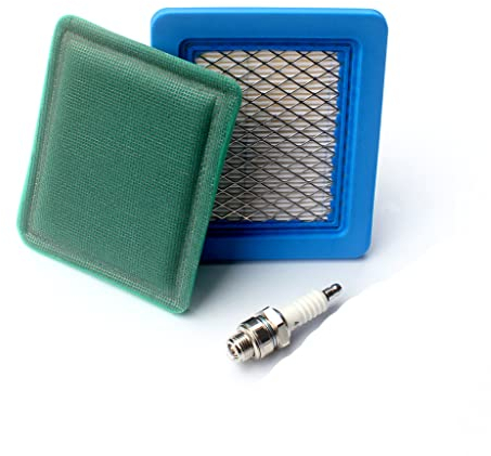 HURI Luftfilter/Vorfilter/Zündkerze ersetzt für Briggs & Stratton 491588S 399959 Quantum Sabo Wolf Champion RJ19LM