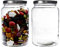 Einmachglas 2er Set 1,7 Liter mit Schraubverschluss, Vorratsglas, Glasdose inkl. Beschriftungsetiketten (Silber)