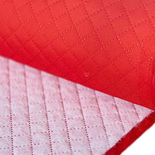 Steppstoff Raute ab 1m x 158cm PU-beschichtet 23 Farben Meterware Steppfutter Oxford 600D Futterstoff, Farbe:rot