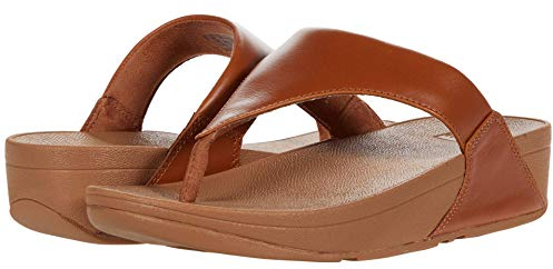 Fitflop Damen Lulu Toe Post-Leather Sandalen, Beige (Ss18 Light Tan 592), 39 EU