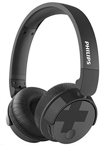 Philips BH305BK/00 - Auriculares supraaurales on-Ear (Bluetooth, Bajos voluminosos, cancelación de Ruido, Plegables), Color Negro