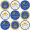 Kreatwow Königlicher Prinz Danke Aufkleber für Jungenbabyparty, Geburtstagsfeier begünstigt Lieferungen Geschenktüte Box Dekorationen Blau Gold 42 Pack