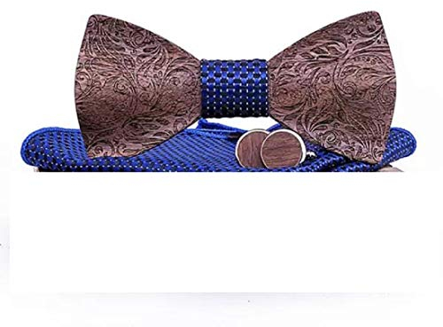 BEFORBIO Handgefertigte Fliege aus Holz, schick und modisch, modisches Accessoire oder Geschenkidee. Leicht verstellbar., Grau 01, One size