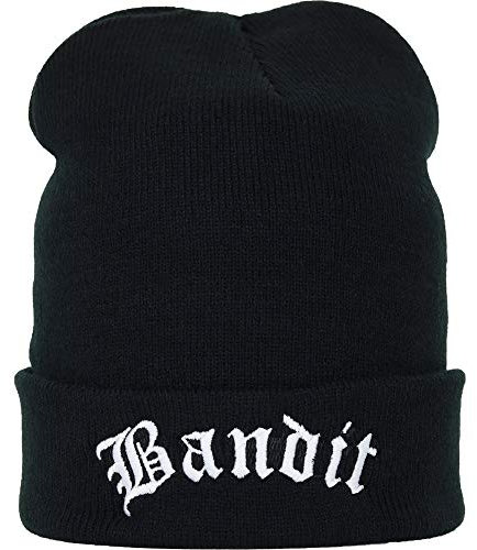 EXPRESS-STICKEREI Lustige Strickmütze - Warme Wintermütze mit Spruch Bandit - Strickmütze - Beanie für Damen und Herren - Unisex Wollmütze - Haube mit Spruch