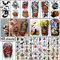 Yazhiji 40 Blatt Halloween Temporäre Tattoos - Kürbis, Hexe, Zuckerschädel Set für Frauen, Männer, Jungen und Mädchen - Wasserdichte Zombie Make-up, Narbe Tattoos für Partys