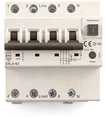 Wallbox24 Fehlerstromschutzschalter RCBO 40A 4-pol.Typ A mit Überstromschutz