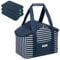 anndora Kühltasche mit Tragegriff 20 Liter - TW-18147-232 Navy blau weiß - inkl. 3 anndora Kühlakkus dunkelblau