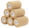 Haftbandage Verband Selbstklebender 7,5cm x 4,5m, 6 Rollen Fixierbinde Selbsthaftend Kohäsive Bandage für Erste Hilfe Dog Tierarztwickelband Sport Elastische Binde für Handgelenk, Füße (Hautfarbe)