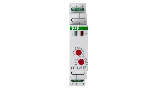 Zeitrelais 1P 10A 0,1sek-576h 12-264V AC/DC verzögert Abschaltung PCA512UNI f&f 5908312591368