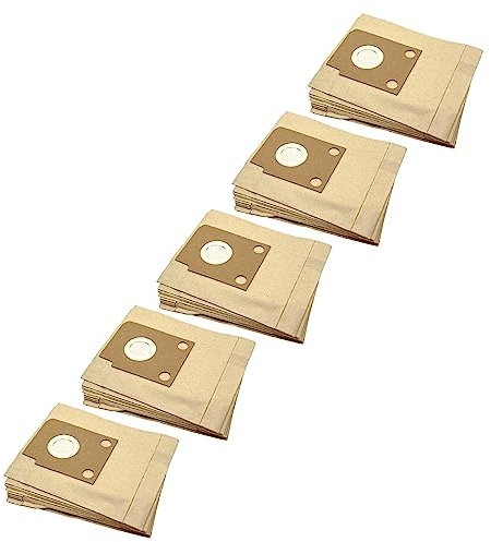 vhbw 50x Sacs compatible avec Hoover S 3860 Elite Vogue Compact, S 3860 Sensotronic aspirateur - papier, 26cm x 21cm, couleur sable