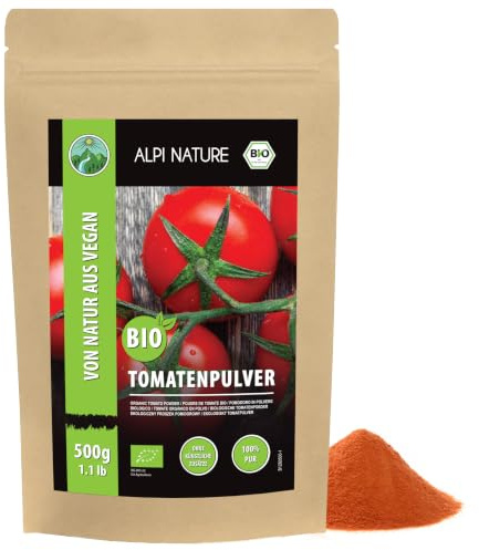 Alpi Nature Tomatpulver BIO 500g, Malda Tomater, Ekologiskt Tomat Pulver, Tomatkryddapulver
