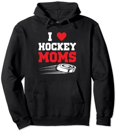 I Love Hockey Moms Humorvolle Hockey-Liebhaber, Ehefrau, Ehemann Pullover Hoodie