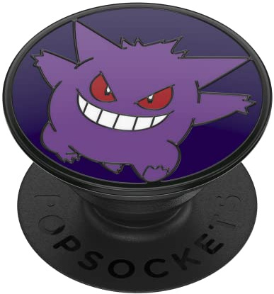 PopSockets: PopGrip - Ausziehbarer Sockel und Griff mit einem Austauschbarem Top für Smartphones und Tablets - Pokémon - Glow-in-the-Dark Gengar Enamel