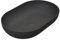 BERNSTEIN® Aufsatzwaschbecken oval 54 cm Waschschale O-540 für Unterschränke, Bad und Gäste WCs Mineralguss mit Quarzsand-Beschichtung Waschbecken Schwarz matt Aufsatzbecken