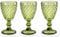 Set 6 calici bicchieri bicchiere acqua 260 ml in vetro colore verde 17 cm GIN-820519