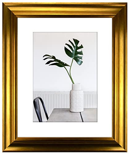 myposterframe Bilderrahmen Echtholz 70 x 100 cm Dysnomia – Edler Barockrahmen für Bilder, Photos & Gemälde – Hoch- & Querformat möglich – Gold Vintage