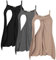 PARNIXS Damen Schwangerschaft Stillen Tank Tops Ärmellos Stillen Kleidung Shirts (3er-Pack) [2022 Upgraded Version], Schwarz/Khaki/Dunkelgrau, Klein